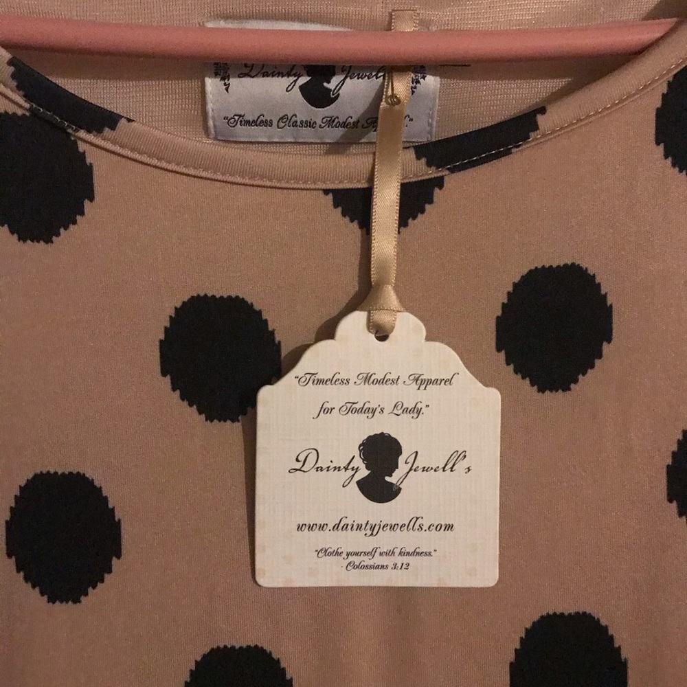 Tan with black Dots !